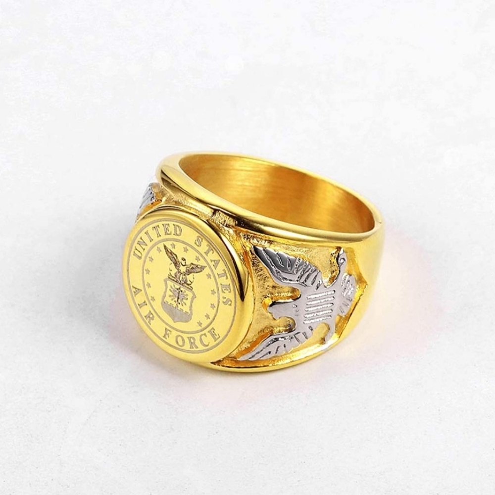 New Air force ring size 8-13 usually available please ask before purchasing